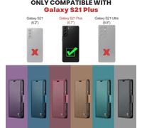Sjzg-Coque Pour Samsung Galaxy S21 Plus Étui Portefeuille Wallet Cover En Cuir Pu Avec Cartes Magnétique Et Rfid Protection Antivol Folio Housse Samsung S21 Plus Case, Vin Rouge