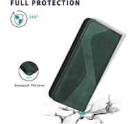 SJZG-Coque Pour Xiaomi 12T / 12T Pro, Premium Étui Housse En Cuir De Protection Avec [Emplacements Cartes] [Magnetique], Clapet Folio Portefeuille Pour Xiaomi 12T / 12T Pro (Vert)