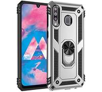 Sjzg-Coque Samsung M30/Galaxy A40s, Silicone Souple Et Pc Dur Coque Avec Support Béquille Métal Multi-Angles Etui, Protection Double Couche Multi-Fonctionnel Housse Pour Samsung M30/Galaxy A40s