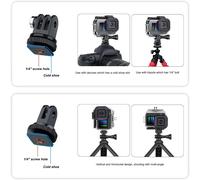 SJZG-Couvercle De Porte Latérale De Rechange + Cadre De Protection Squelette Pour Gopro Hero 9 Noir Avec 2 Emplacements Pour Griffe, Chargement Sans Enlever Le Boîtier
