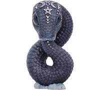 SJZG-Cult Cuties Ouroboros Serpent 9,6 Cm En Résine Noire Figurine De Serpent Occulte Ouroboros Adorable Serpent Effrayant Cadeau Coulé Dans La Meilleure Résine Peinte À La Main