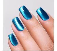 Sjzg-Cyan Cat Eye Gel Nail Polish, 16ml Glitter Cyan Magnetic Moonlight Gel Polish Holographic Uv/Led Gel Polish With Magnetic Stick