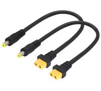 Sjzg-Dc Power 5,5x2,1mm Mâle Vers Bullet Xt60 Connecteur Femelle Câble Adaptateur Pour À Souder Ts100,Alimentation D'affichage Fpv,Cordon D'alimentation Pour Drone(Dc 2.1mm-M/30cm-2pack)-Kalanka