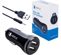 Sjzg-Deux Ports Dans Le Chargeur De Voiture + Câble Usb De Petit Pinrapide 2 Ports Chargeur Allume Cigare + Small Pin Câble Compatible Avec Nokia 6111, 6120, 6121, 6125, 6131, 6136 Charge 2x 2.4a 12v
