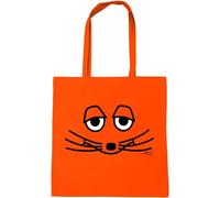 SJZG-® Die Sendung Mit Der Maus I La Souris I Visage I Sac En Coton I Imprimé I Avec Longues Poignées I Orange I Design Sous Licence