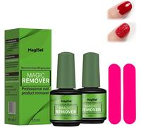 Sjzg-Dissolvant Vernis Semi Permanent, 2 Pièces X15ml Dissolvant De Vernis À Ongles En Gel, Gel Nail Polish Remover, Remover Vernis Semi Permanent En 3-5 Minutes Pour Salons De Manucure, Facile Et Ra