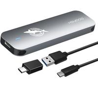 SJZG-Dogfish Portable Externe Ssd 256 Go Ngff 2242/2260/2280 Métal Gris Usb 3.1 Type-C Mini Respirable Externe Solid State Drive Pour Mac/Windows/Android/Linux¿Jusqu'À 6 Gbps,Avec Led¿