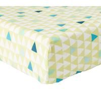 Sjzg-- Drap-Housse Géométrique Vert Simple (190 X 90 X 25 Cm) - Triangle Pour Enfants - Formes - Housse De Couette Assortie