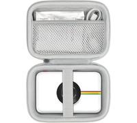 SJZG-Dur Cas Étui De Voyage Housse Porter Pour Polaroid Snap Touch Appareil Photo (Fermeture Éclair Blanche)
