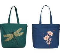 SJZG-Ecoright Grand Sac Fourre-Tout En Toile Pour Femme, Avec Poche Intérieure, Sac Fourre-Tout Réutilisable Avec Fermeture Éclair Pour L'École, Le Travail, Le Shopping, La Plage