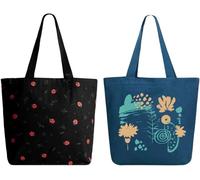 SJZG-Ecoright Umhängetasche Canvas Shopper Tasche Lässig Handtasche Groß Schultertasche Mit Innentasche Für Schule Arbeitstasche Damen Tasche