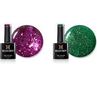 Sjzg-Ensemble De Vernis À Ongles Gel, Duo, Secret Santa 63901 Et Elf 63902, Violet, Vert, Paillette, Durable, Résistant Aux Puces, 10 Ml (Nécessite Du Séchage Sous La Lampe Led Uv