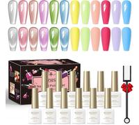 Sjzg-Ensemble De Vernis À Ongles Uv 12 Pièces, Ensemble De Vernis À Ongles En Gel Uv ?il De Chat Moonlight Avec Aimant 6 Pièces Et Ensemble De Vernis À Ongles En Gel D'été 6 Pièces Uv Gel 7 Ml