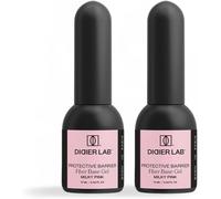 Sjzg-- Fiber Base Coat Vernis Semi Permanent Milky Pink - Vernis À Ongles Semi Permanent - Vernis Gel Uv Semi Permanent - Nail Art Gel - Gel Ongle Uv - French Manucure - Gel Polish - 2x10ml