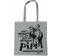 SJZG-® Fifi Brindacier I Citation I Sac En Coton I Imprimé I Avec Longues Poignées I Design Sous Licence