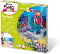 SJZG-- Fimo Kids Form&Play - Set "Les Sirènes" - 4 Pains Pâte À Modeler 42 G Assortis + 1 Outil De Modelage + 1 Décor + Notice D'Utilisation Détaillée - 8034 12 Ly