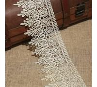 Sjzg-Garniture De Dentelle Inélastique Pour Broderie De Motif De Chiips Europe De 9cm De Largeur, Vêtements/Accessoires Bridal Diy De Couverture De Nappe De Rideau. (2 Yards Dans Un Package) (Ivory)