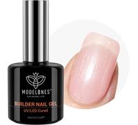 Sjzg-Gel Construction Ongle Uv, 15ml Builder Gel 8 En One, Glitzer Rosa Gummy Base Pose Americaine Uv/Led Pour Les Ongles Renforcement, Réparation De Manucure Décalcomanies Et Bijoux Nail Art