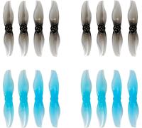 Sjzg-Gemfan 16pcs 2015 2-Blade Prop With 1.5mm Shaft Hole Whoop Drone Propellers Compatible 1103 Brushless Motors For 2s Brushless Tiny Whoop Drone Like Meteor85 Whoop Drone Quadcopter-Blue&grey-Kalan
