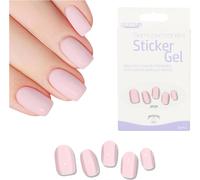 Sjzg-Glam'up Paris - Sticker Gel Semi-Permanent - Vernis Gel Adhésif - Qualité Professionnelle - Longue Tenue Jusqu`À 3 Semaines - Autocollants Facile À Utiliser - 16 Pièces - Strip Nail - Rose Poudr