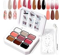 Sjzg-Gradient Painting Gel, 9 Couleurs Ombre Gel Nail Polish With 100pcs Nail Sponges & 4 Claws Metal Grabber For French Manicure Diy Nail Art Set B