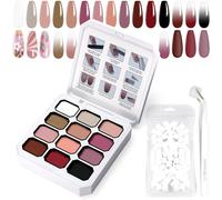 Sjzg-Gradient Painting Gel, 9 Couleurs Ombre Gel Nail Polish With 100pcs Nail Sponges & 4 Claws Metal Grabber For French Manucure Diy Nail Art Set Aa