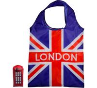 SJZG-Handy Fold Up London Icons Red Telephone Box Shopping Bag With Holder Fbag10C