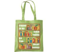 Sjzg-Hotscamp Book Lover Bag There Is No Such Thing As Too Many Books - I Love Reading Literature Library Libarian Teacher Student Tote Shopping Bag