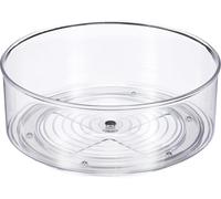 Sjzg-Idesign Cabinet/Kitchen Binz Plateau Tournant, Petite Étagère Tournante En Plastique, Transparent, 22,9 Cm X 8,6 Cm, Claire