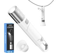 Sjzg-Lampe De Poche, G2 Lampe Torche Led Ultra Puissante Rechargeable Avec Feux Latéraux Cob & 3 Modes Et Diffuseur Zoomable Lampe Torche Camping Pile Pour Randonnée/Urgence, Blanc