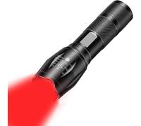 Sjzg-Lampe De Poche Rouge Haute Luminosité Zoomable Étanche Puissante Led Rouge Combinaison Lumière Blanche Et Rouge Lampe De Poche Pour Pilotes, Aéronautique, Astronomie