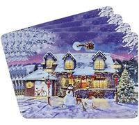 SJZG-Lesser And Pavey Lp52686 Lot De 4 Sets De Table Motif Magic Of Christmas Multicolore