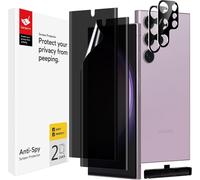 Sjzg-[Lot De 2+2 Privacy Protecteur Écran Pour Samsung Galaxy S23 Ultra, 6.8 Pouces Verre Trempé De Caméra Protecteur, Anti-Spy Film Tpu Flexible, Installation Facile
