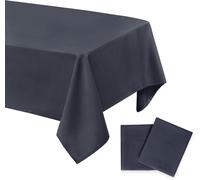 SJZG-- Lot De 2 Nappes Anti-Taches Lavables Et Imperméables - Pour Salle À Manger, Jardin, Fête, Mariage Ou Maison - Gris - 140 X 280 Cm