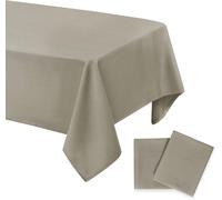 SJZG-- Lot De 2 Nappes Anti-Taches Lavables Et Imperméables - Pour Salle À Manger, Jardin, Fête, Mariage Ou Maison - Couleur Taupe - 140 X 240 Cm