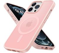Sjzg-Magnétique Coque Pour Iphone 12 Pro Max 6.7 Pouces Compatible Avec Magsafe, Étui Translucide Mat Housse Fine Bumper Antichoc Anti Rayure Case Iphone 12 Pro Max 6,7"", Rose