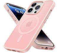 Sjzg-Magnétique Coque Pour Iphone 14 Pro 6.1 Pouces Compatible Avec Magsafe, Étui Translucide Mat Housse Fine Bumper Antichoc Anti Rayure Case Iphone 14 Pro 6,1"", Rose