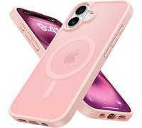 Sjzg-Magnétique Coque Pour Iphone 16 Plus 6,7 Pouces Compatible Avec Magsafe, Étui Translucide Mat Housse Fine Bumper Antichoc Anti Rayure Case Iphone 16 Plus 6,7"", Rose