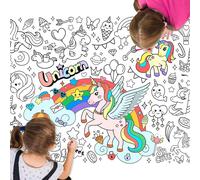 Sjzg-Nappe À Colorier Pour Enfants, 110 X 80 Cm Nappe En Papier À Colorier, Licorne Nappe Papier, Diy Géant Coloriage Affiche Jeux D'anniversaire, Activités Pour Enfants, Décoration Anniversaire Enfa