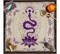 Sjzg-Nappe De Tarot Cartes De Tarot Nappe Lune Phases Fleurs Couverture Autel Spirituel Autel Tarot Tissu Sorcellerie Astrologie Nappe Carrée Tapisserie Nappe Céleste Style 2 49 X 49 Cm