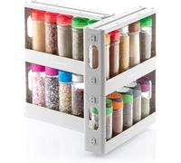 SJZG-® Organisateur D'Épices Coulissant Et Pivotant Rispick, Stocke Tes Épices De Manière Ordonnée Et Accessible, Design Compact, Idéal Pour La Cuisine.