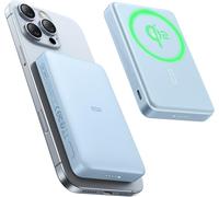 Sjzg-Pack De Batterie Magsafe Certifié Qi2,Chargeur Portable À Charge Rapide 10 000 Mah 15 W,Banque Externe Ultra-Compacte,Chargeur Magsafe Avec Câble Usb-C Pour Iphone 16/15/14/13/12,Bleu