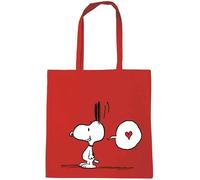 SJZG-® Peanuts I Snoopy In Love I Sac En Coton I Imprimé I Avec Longues Poignées I Design Sous Licence