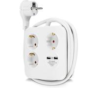 SJZG-Powerquad 3X Blanc Rallonge Multiprise + 2X Usb