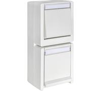SJZG-® Resist Interrupteur/Bouton-Poussoir Avec Prise De Courant, Version Verticale, Interrupteur Inverseur, Couleur Blanc Pur.