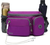 Sjzg-Running Waist Bag Fanny Pack Bum Bag With Two Invisible Bottle Holder For Men Women Hiking, Running, Dog Walking