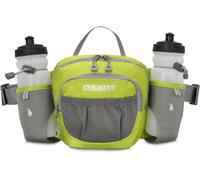 Sjzg-Sac Banane Avec Porte Bouteille Homme Femme Ville De Sécurité Pour Voyage Ou Outdoor Sport, Sacoche Banane De Sport Ceinture De Course (Vert)