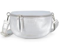 Sjzg-Sac Banane Bandoulière Femme Irisé - Porte Epaule Croisé Ou Devant Poitrine Ultra Léger - Brillant Similicuir Souple - Mode Et Chic - Argent
