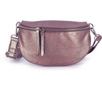 Sjzg-Sac Banane Bandoulière Femme Irisé - Porte Epaule Croisé Ou Devant Poitrine Ultra Léger - Effet Brillant Similicuir Souple - Mode Et Chic - Cuivre