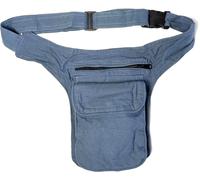 Sjzg-Sac Banane En Tissu Latéral Hippie, Bleu Raf Uni, 18x25x4 Centímetros, Hippie